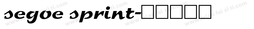segoe sprint字体转换